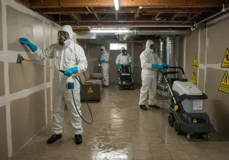 Basement Moisture Removal and Structural Drying process in Ely, MN